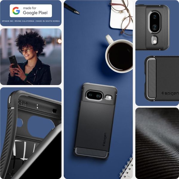 Spigen Rugged Armor Matte Black-Google Pixel 8 (ACS06277) - Image 7