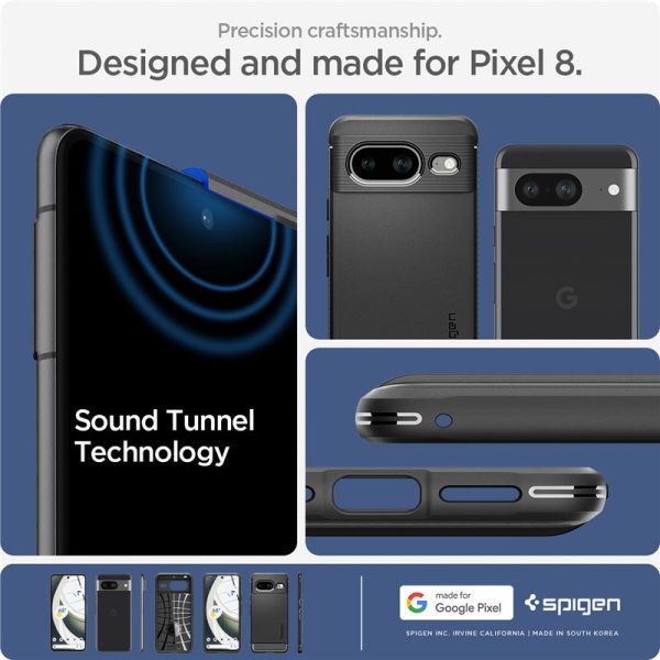 Spigen Rugged Armor Matte Black-Google Pixel 8 (ACS06277) - Image 13