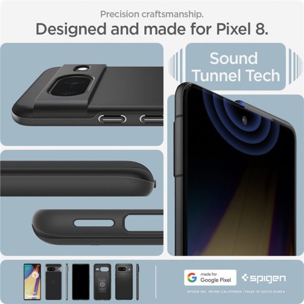 Spigen Thin Fit Black-Google Pixel 8 (ACS06288) - Image 9