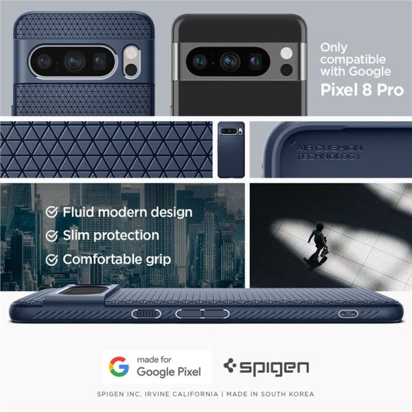 Spigen Liquid Air Navy Blue-Google Pixel 8 Pro (ACS06312) - Image 6