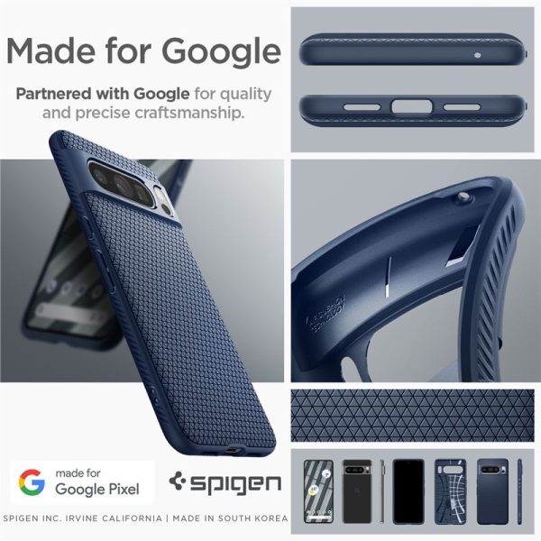 Spigen Liquid Air Navy Blue-Google Pixel 8 Pro (ACS06312) - Image 11