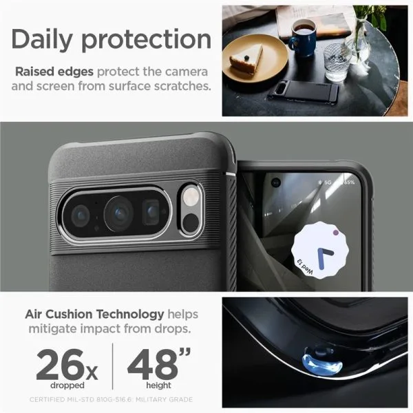 Θήκη Google Pixel 8 Pro Spigen Rugged Armor Matte Black (ACS06314) - Image 9