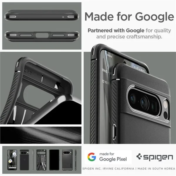 Θήκη Google Pixel 8 Pro Spigen Rugged Armor Matte Black (ACS06314) - Image 13