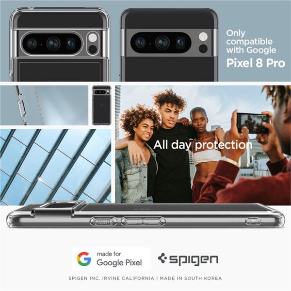 Spigen Ultra Hybrid Crystal Clear-Google Pixel 8 Pro (ACS06315) - Image 4