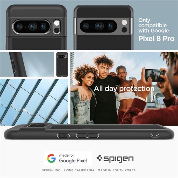 Spigen Ultra Hybrid Matte Black-Google Pixel 8 Pro (ACS06317) - Image 4