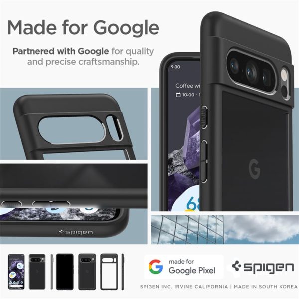 Spigen Ultra Hybrid Matte Black-Google Pixel 8 Pro (ACS06317) - Image 9