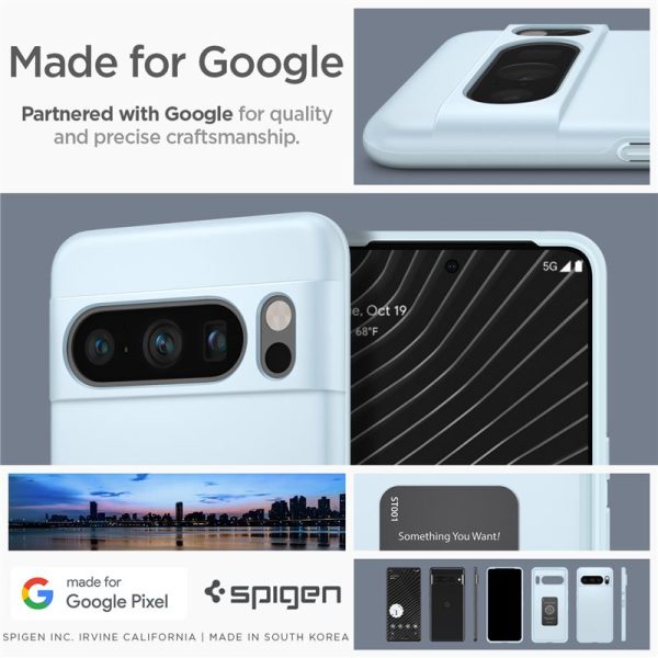 Spigen Thin Fit Mute Blue-Google Pixel 8 Pro (ACS06327) - Image 10