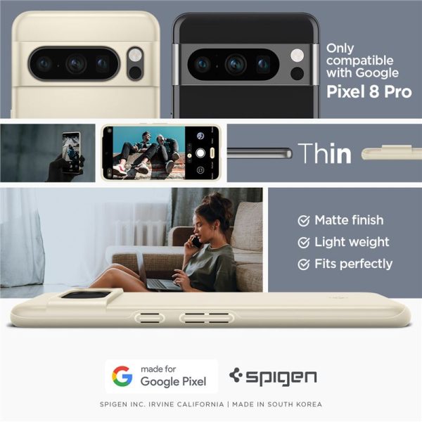 Spigen Thin Fit Mute Beige-Google Pixel 8 Pro (ACS06328) - Image 5