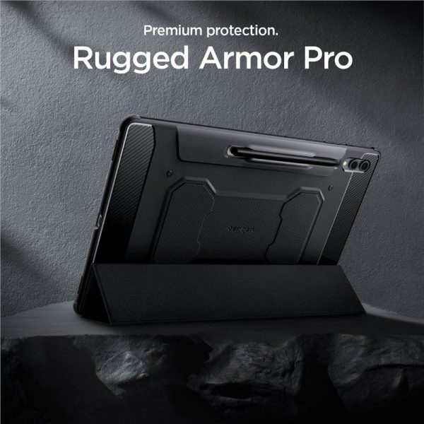 Spigen Rugged Armor Pro Black-Samsung Galaxy Tab S10 Ultra/S9 Ultra/S8 Ultra (ACS06538) - Image 6