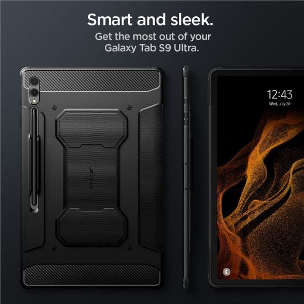 Spigen Rugged Armor Pro Black-Samsung Galaxy Tab S10 Ultra/S9 Ultra/S8 Ultra (ACS06538) - Image 11