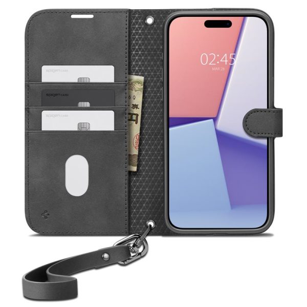 Spigen Wallet S Pro Black-Apple iPhone 15 Pro Max (ACS06605) - Image 4