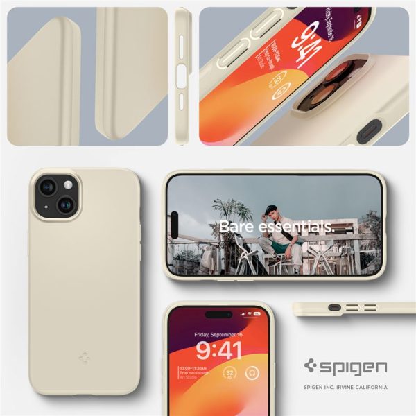 Spigen Thin Fit Mute Beige-Apple iPhone 15 Plus (ACS06642) - Image 9