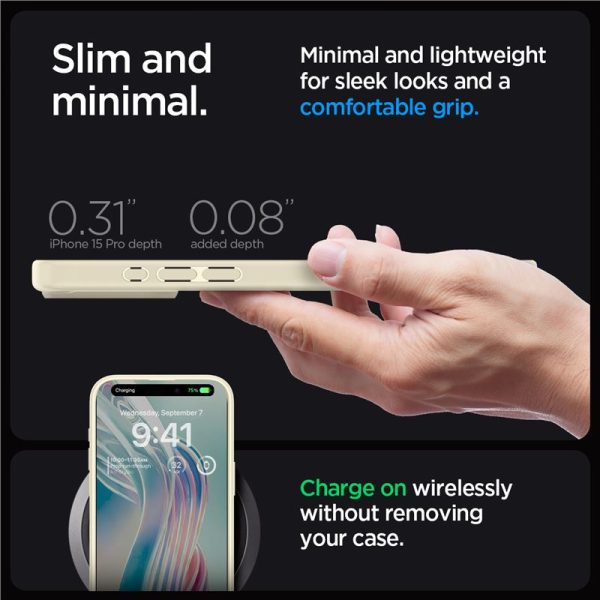 Spigen Ultra Hybrid Mute Beige-Apple iPhone 15 Pro (ACS06712) - Image 6