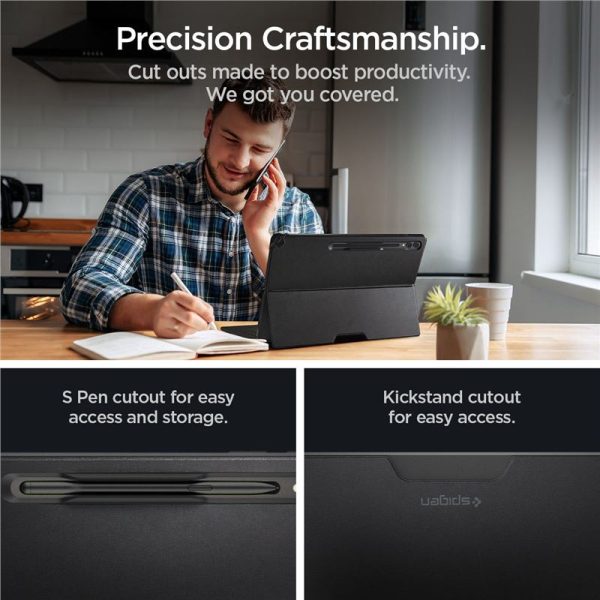 Spigen Thin Fit Pro Black-Samsung Galaxy Tab S10 Ultra/S9 Ultra/S8 Ultra (ACS06834) - Image 8