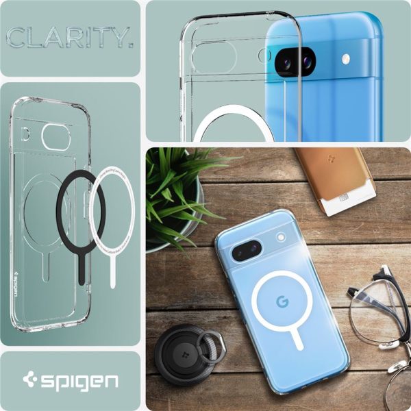 Spigen Ultra Hybrid OneTap Metal Ring MagSafe  White-Google Pixel 8a (ACS07263) - Image 12