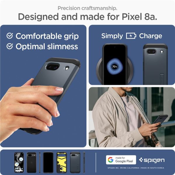 Spigen Tough Armor Metal Slate-Google Pixel 8a (ACS07265) - Image 11