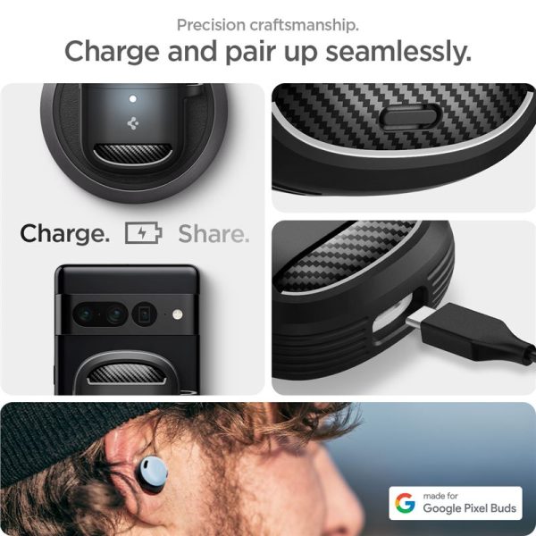 Spigen Rugged Armor Matte Black-Google Pixel Buds Pro 2/Pro (ACS07604) - Image 8