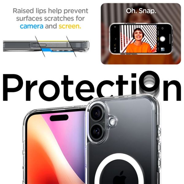 Spigen Ultra Hybrid S MagSafe Crystal Clear-Apple iPhone 16 Plus (ACS08082) - Image 6