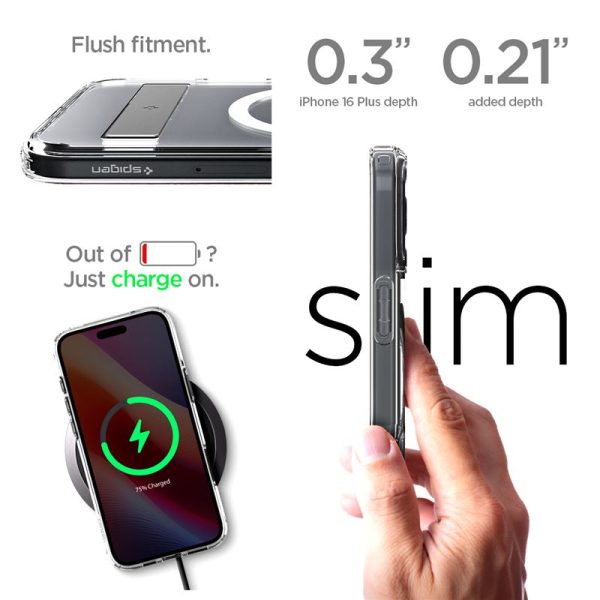 Spigen Ultra Hybrid S MagSafe Crystal Clear-Apple iPhone 16 Plus (ACS08082) - Image 7