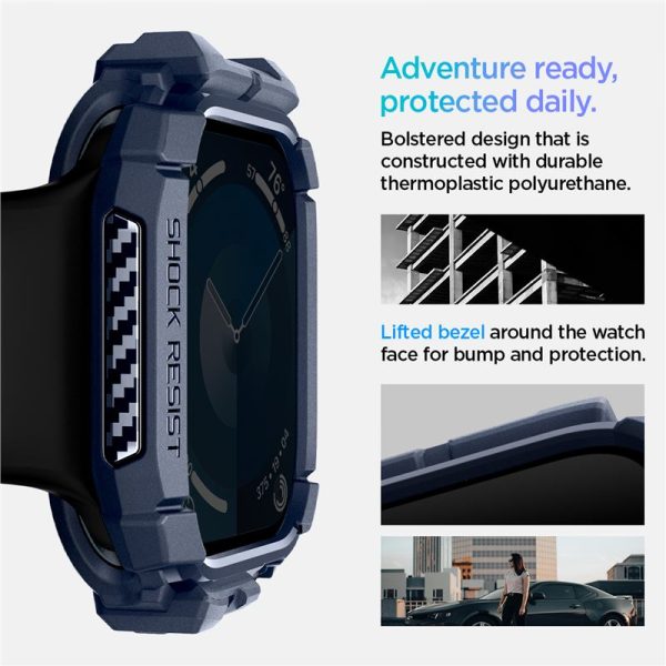 Spigen Rugged Armor Navy Blue-Apple Watch 10 42mm (ACS08586) - Image 3