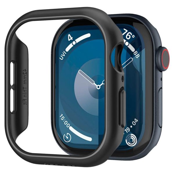 Spigen Thin Fit Black-Apple Watch 10 42mm (ACS08588) - Image 3