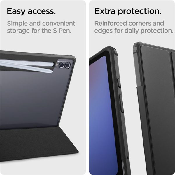 Spigen Ultra Hybrid Pro Black-Samsung Galaxy Tab S10 Ultra/S9 Ultra/S8 Ultra (ACS08795) - Image 8