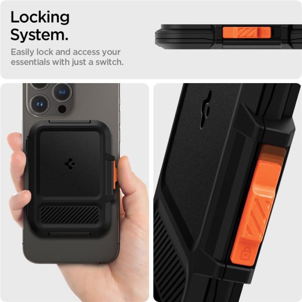 Spigen Apple iPhone Lock Fit Wallet with MagSafe Black (AFA06031) - Image 10