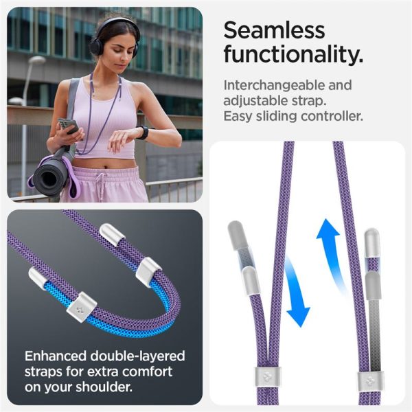 Spigen Universal Cross Body Strap 2 1 Pack Deep Purple (AFA08366) - Image 13