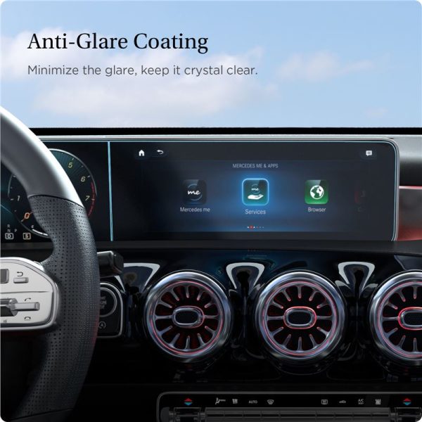 Spigen Mercedes Benz Glass tR EZ Fit Anti Glare Screen Protector 2 Pack-A-Class 2021/2020 (AGL03630) - Image 5