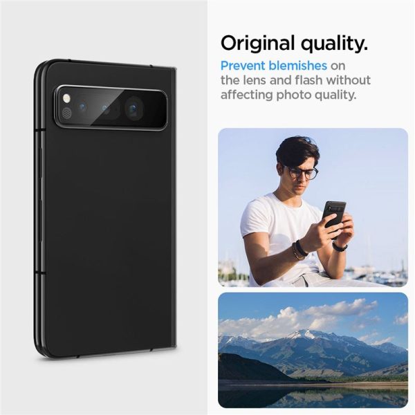 Spigen Glass EZ Fit Optik Pro 2 Pack Black-Google Pixel Fold (AGL06207) - Image 5