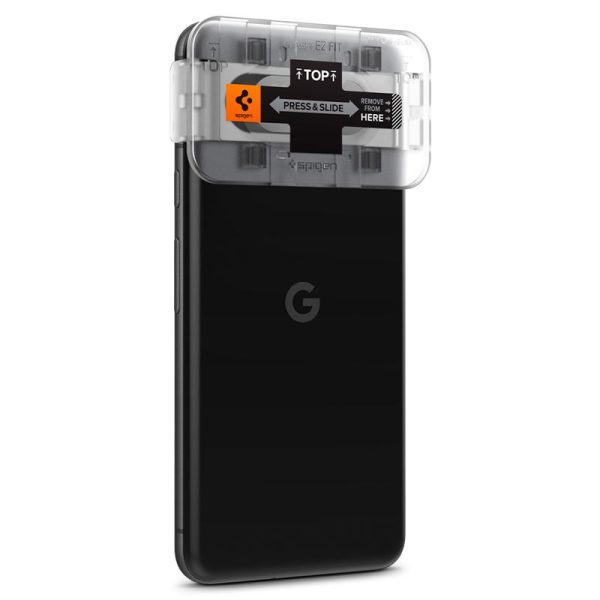 Spigen Glass tR EZ Fit Optik Black 2 Pack-Google Pixel 8 (AGL06352) - Image 9