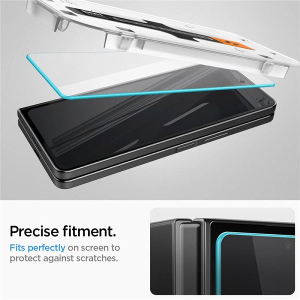 Spigen Glass tR EZ Fit Cover 2 Pack Transparency-Samsung Galaxy Z Fold 5 (AGL06523) - Image 5