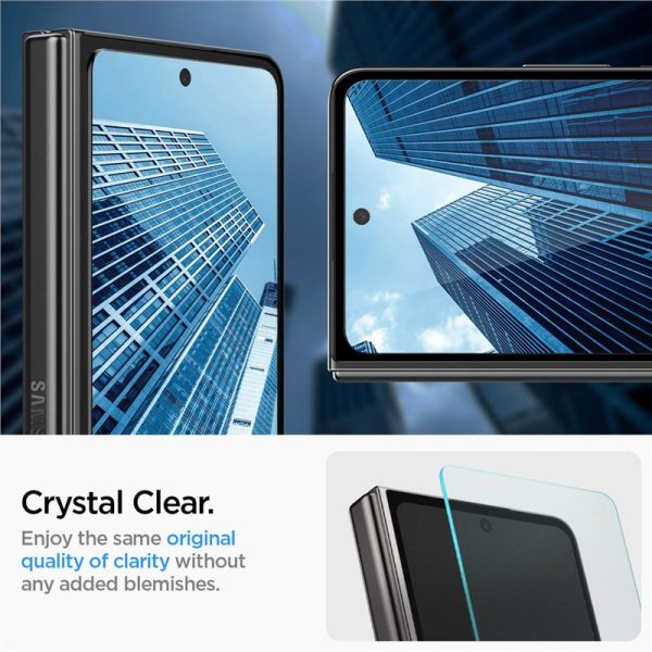 Spigen Glass tR EZ Fit Cover 2 Pack Transparency-Samsung Galaxy Z Fold 5 (AGL06523) - Image 6