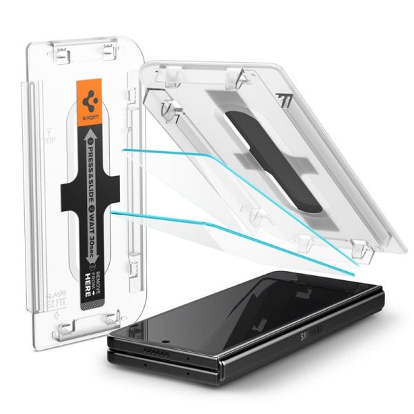 Spigen Glass tR EZ Fit Cover 2 Pack Transparency-Samsung Galaxy Z Fold 5 (AGL06523) - Image 10