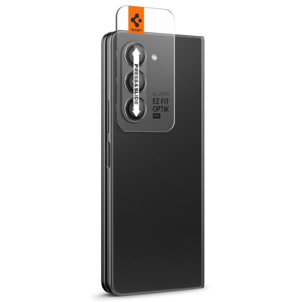 Spigen Glass tR EZ Fit Optik Pro 2 Pack Black-Samsung Galaxy Z Fold 5 (AGL06524) - Image 5