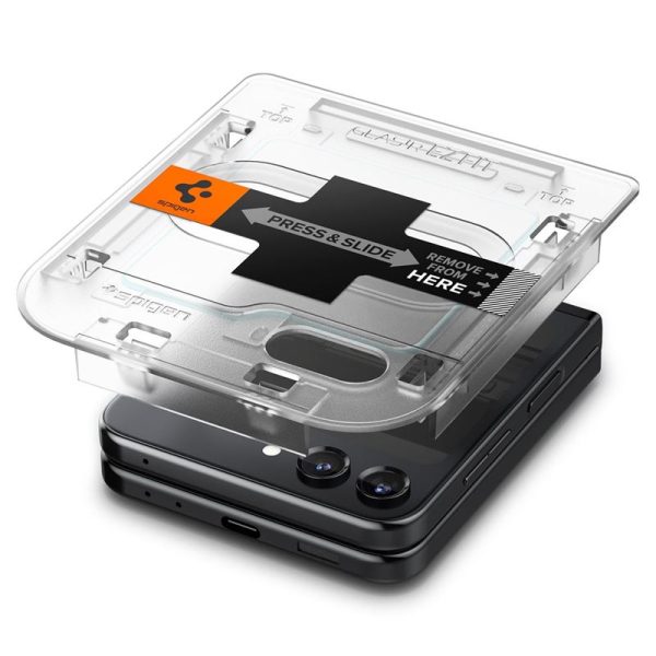 Spigen Glass tR EZ Fit Cover 2 Pack Transparency-Samsung Galaxy Z Flip 5 (AGL06525) - Image 11