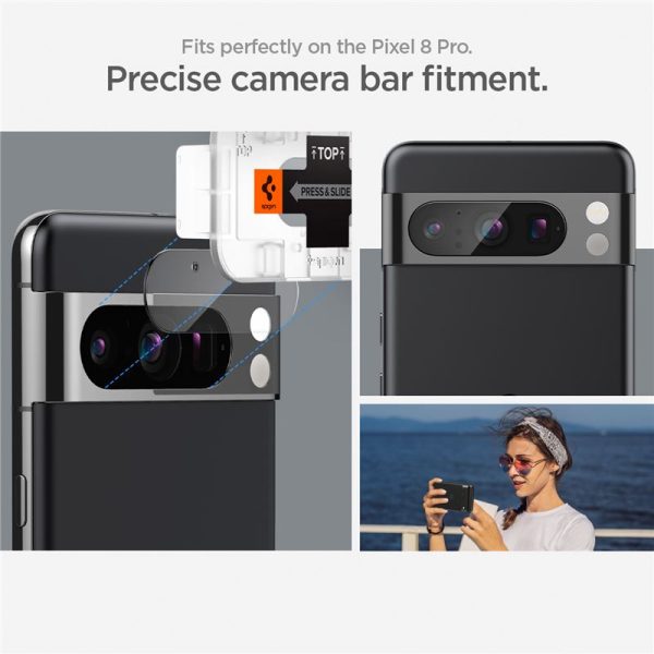 Spigen Glass tR EZ Fit Optik 2 Pack Crystal Clear-Google Pixel 8 Pro (AGL07394) - Image 4