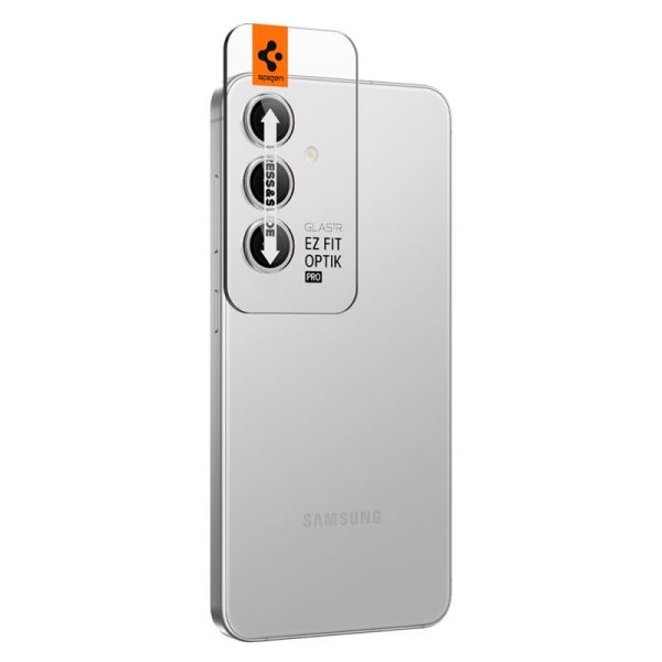 Spigen Glass tR EZ Fit Optik Pro 2 Pack Marble Grey-Samsung Galaxy S24+ (AGL07613) - Image 5