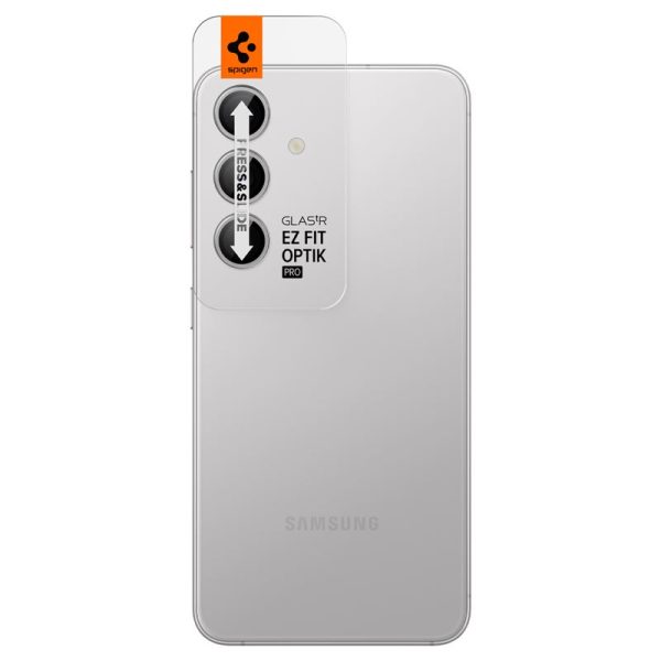 Spigen Glass tR EZ Fit Optik Pro 2 Pack Marble Grey-Samsung Galaxy S24+ (AGL07613) - Image 6