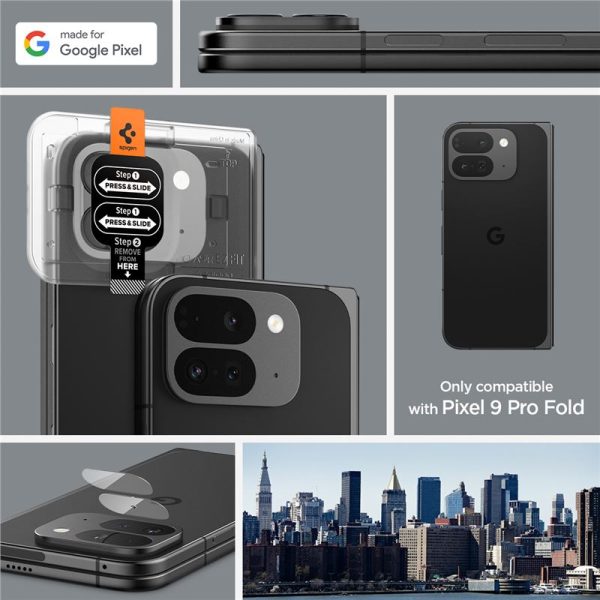 Spigen Glass tR EZ Fit Optik 2 Pack Crystal Clear-Google Pixel 9 Pro Fold (AGL08269) - Image 3