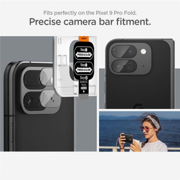 Spigen Glass tR EZ Fit Optik 2 Pack Crystal Clear-Google Pixel 9 Pro Fold (AGL08269) - Image 7