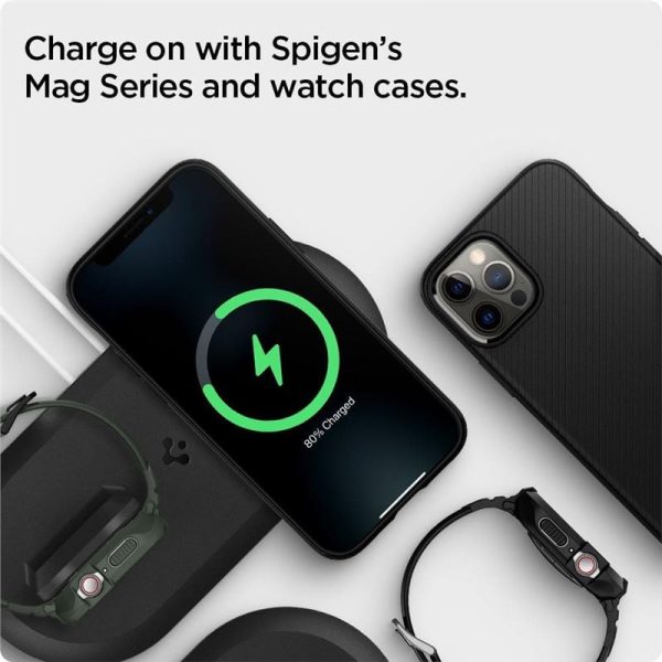 Spigen Magsafe Charger & Apple watch stand 2 in 1 Mag Fit Duo Black (AMP02796) - Image 8