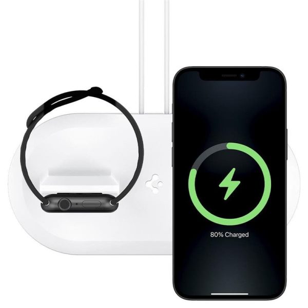 Spigen MagSafe Charger & Apple Watch stand 2in1 MagSafe Duo White (AMP02797) - Image 10