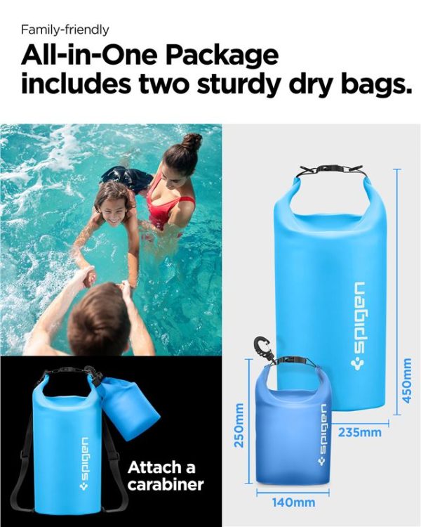 Spigen Aqua Shield WaterProof Dry Bag 20L + 2L A630 Sea Blue (AMP06024) - Image 3