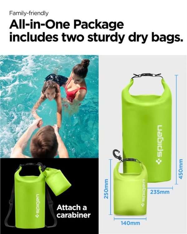 Spigen Aqua Shield WaterProof Dry Bag 20L + 2L A630 cactus Green (AMP06027) - Image 3