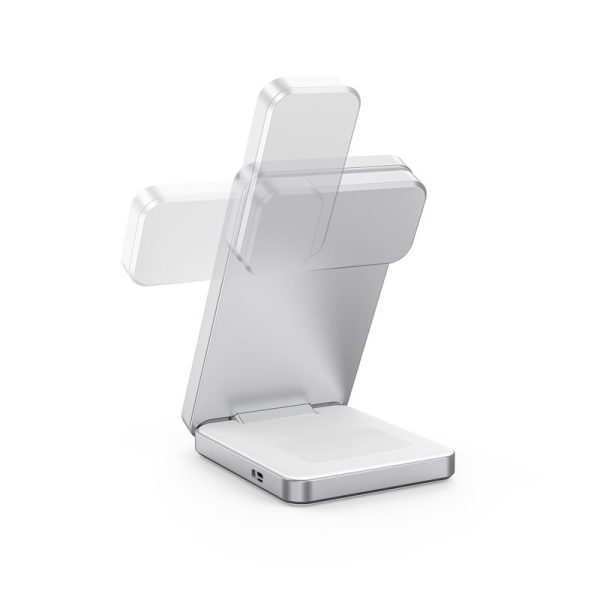 Mobile Origin Qi2 CompactStand 3in1 White/Silver (CMSTQ2-31-WHT) - Image 7