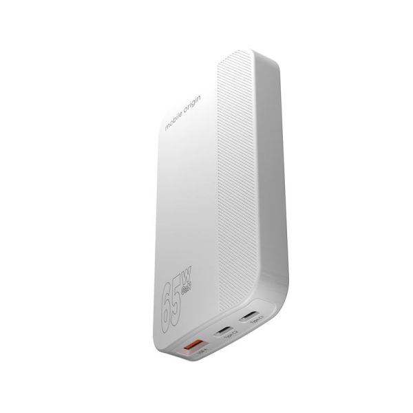 Mobile Origin 65W GaN III Slim Charger dual USB-C Single USB-A White (GAN-65W-SLM-WHT) - Image 5