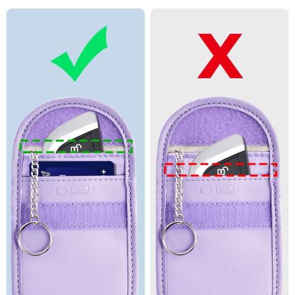 TECH-PROTECT KLR100 POUCH KEYLESS RFID SIGNAL BLOCKER CASE LAVENDER - Image 3