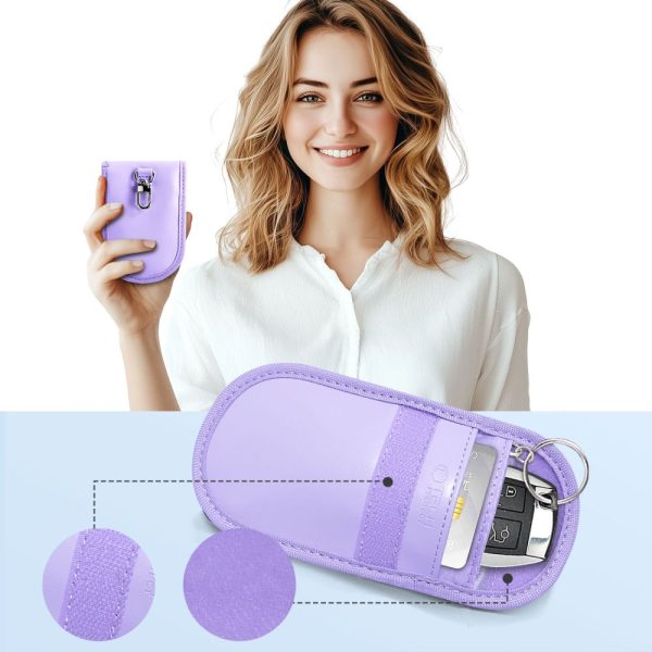 TECH-PROTECT KLR100 POUCH KEYLESS RFID SIGNAL BLOCKER CASE LAVENDER - Image 4