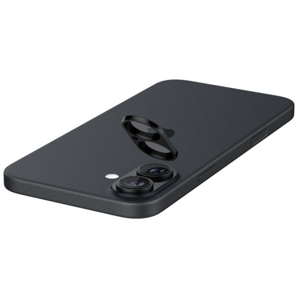 SPIGEN OPTIK GLAS.TR CAMERA PROTECTOR 2-PACK IPHONE 16 / 16 PLUS BLACK (AGL07922) - Image 5